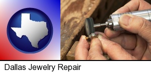 repairing and polishing a ring in Dallas, TX