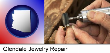 repairing and polishing a ring in Glendale, AZ