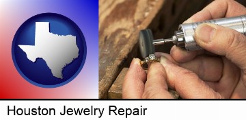 repairing and polishing a ring in Houston, TX