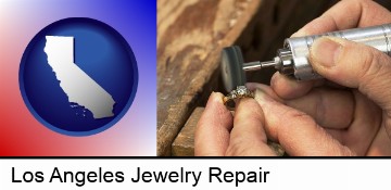 repairing and polishing a ring in Los Angeles, CA