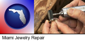 repairing and polishing a ring in Miami, FL