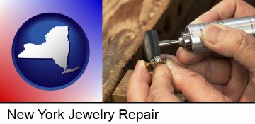 repairing and polishing a ring in New York, NY