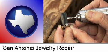 repairing and polishing a ring in San Antonio, TX