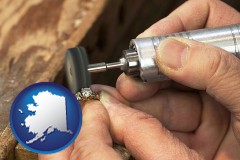 alaska map icon and repairing and polishing a ring