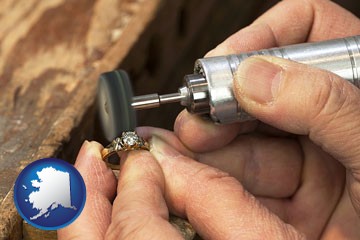 repairing and polishing a ring - with Alaska icon