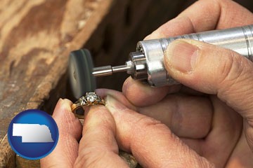 repairing and polishing a ring - with Nebraska icon
