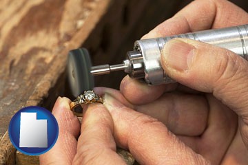 repairing and polishing a ring - with Utah icon