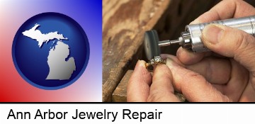 repairing and polishing a ring in Ann Arbor, MI