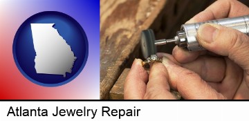 repairing and polishing a ring in Atlanta, GA