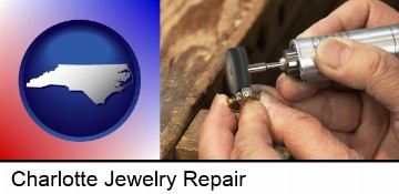 repairing and polishing a ring in Charlotte, NC