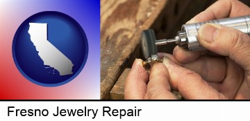 repairing and polishing a ring in Fresno, CA