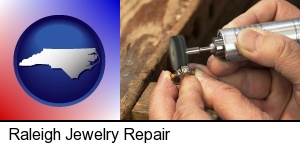 repairing and polishing a ring in Raleigh, NC