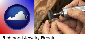 repairing and polishing a ring in Richmond, VA